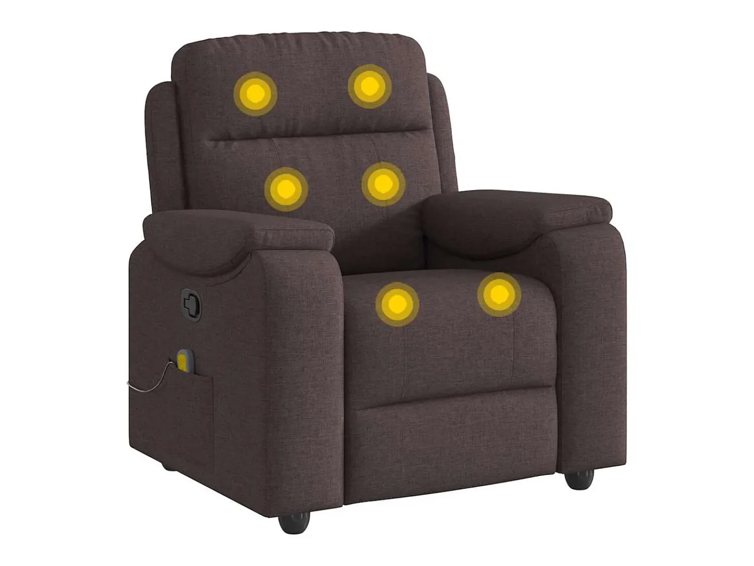 Poltrona* Poltrona de massagens reclinável tecido -escuro SHL481347 Castanho