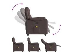 Poltrona* Poltrona de massagens reclinável tecido -escuro SHL481347 Castanho