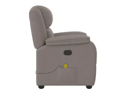 Outlet Poltrona de massagens reclinável tecido cinzento-acastanhado SHL459951 Taupe
