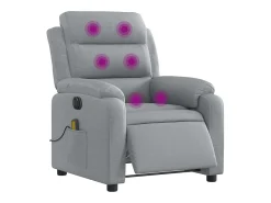 Discount Poltrona de massagens reclinável elétrica tecido -claro SHL847228 Cinzento