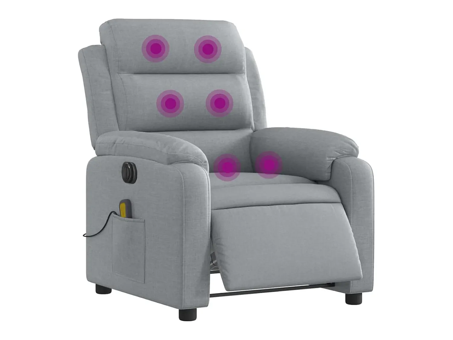 Discount Poltrona de massagens reclinável elétrica tecido -claro SHL847228 Cinzento