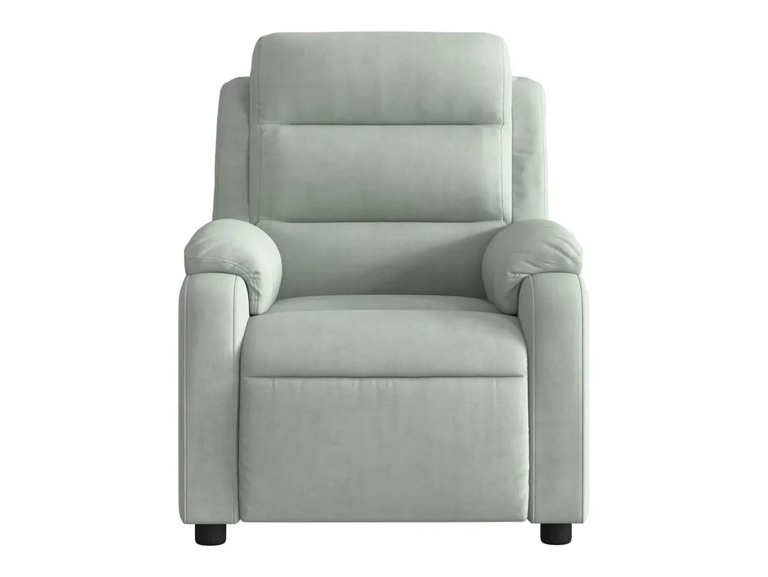 Poltrona| Poltrona de massagens reclinável elétrica veludo -claro SHL256460 Cinzento
