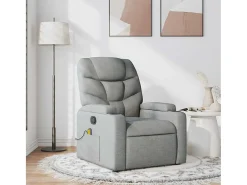 Poltrona* Poltrona de massagens reclinável tecido -claro SHL921769 Cinzento