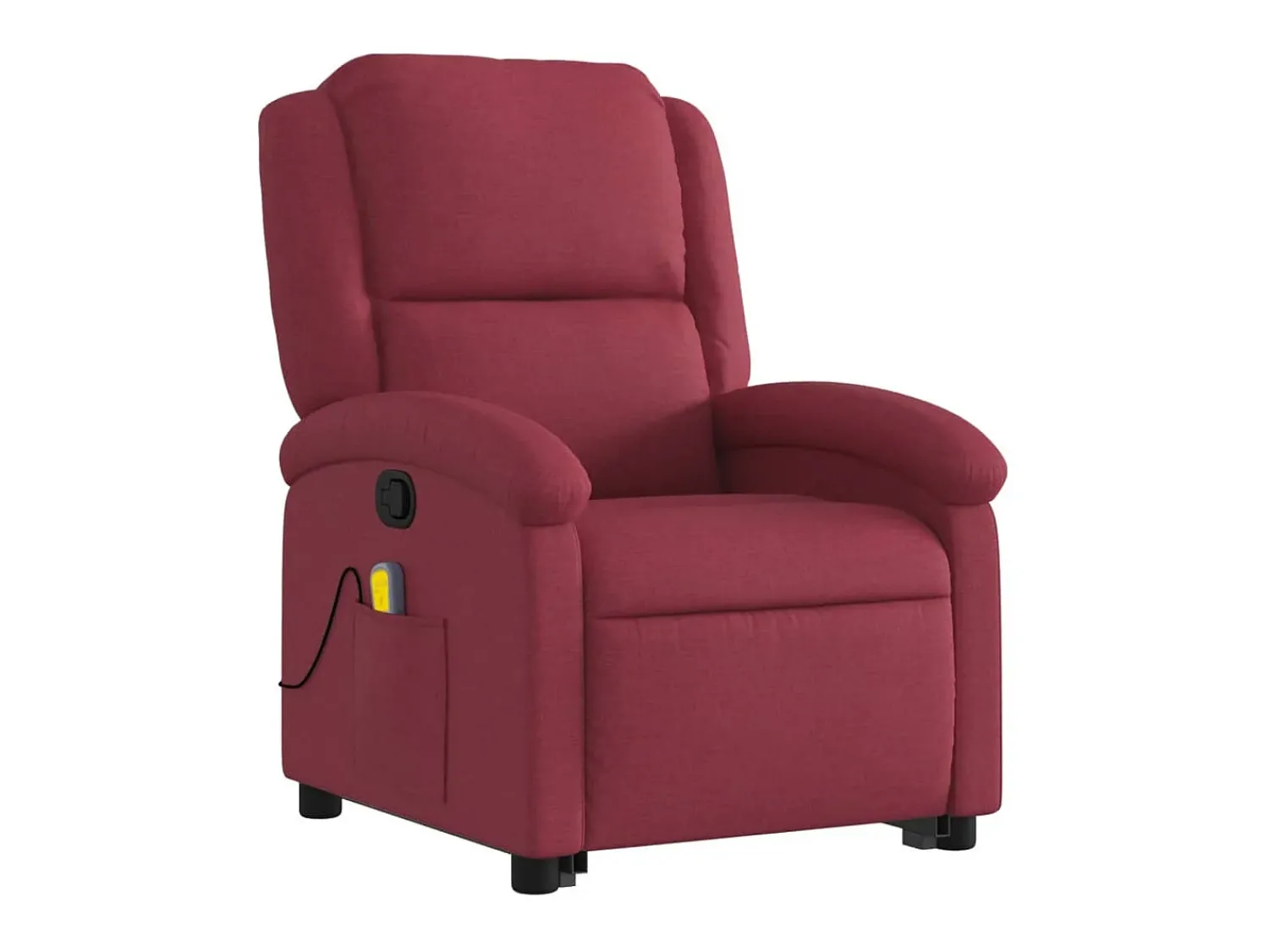 Online Poltrona de massagens reclin. elevatória tecido tinto SHL74993 Vermelho