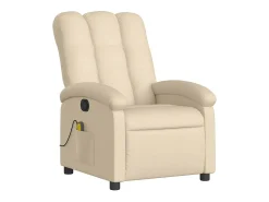 Online Poltrona de massagens reclinável tecido cor SHL68060 Creme
