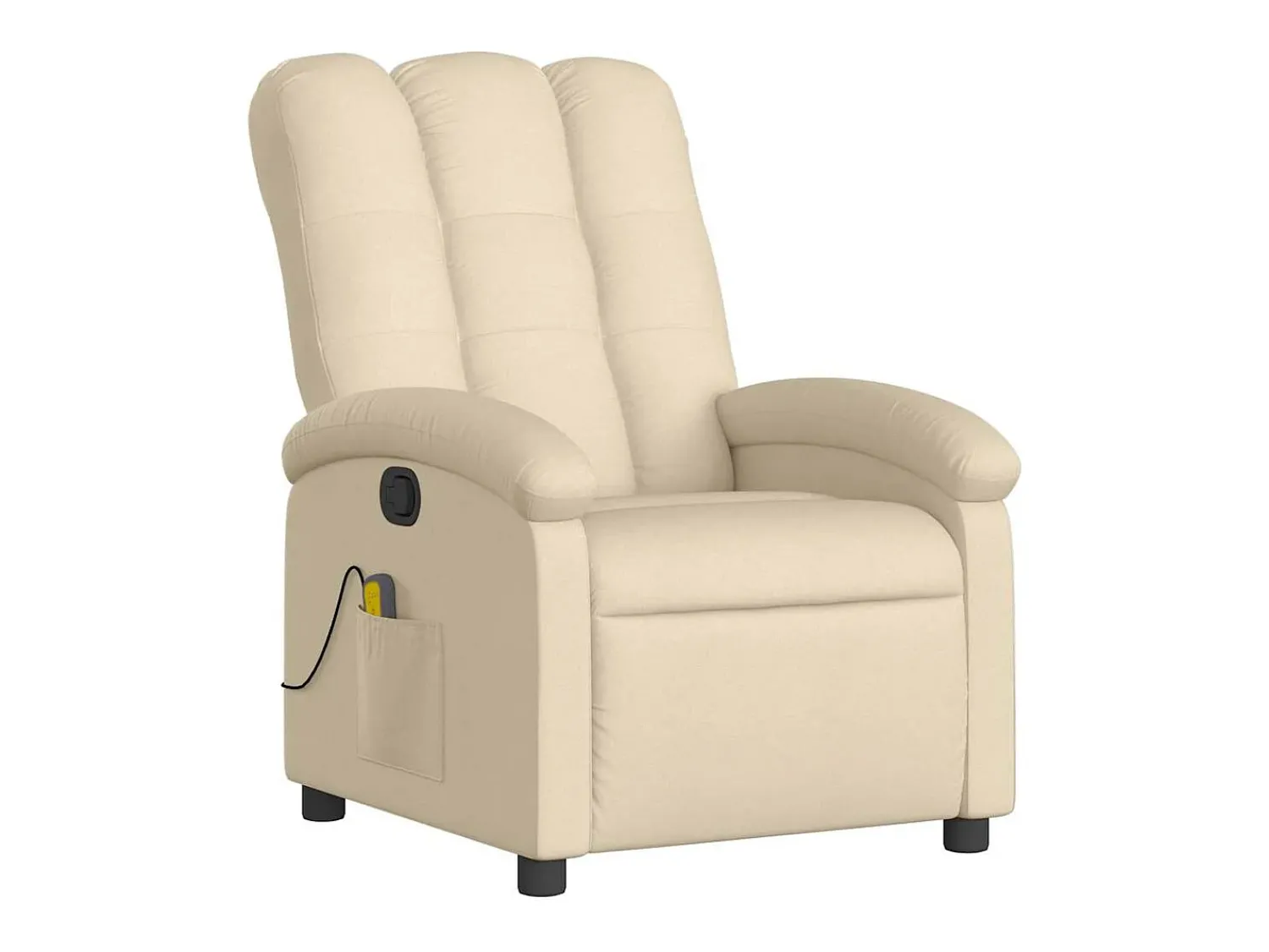 Online Poltrona de massagens reclinável tecido cor SHL68060 Creme