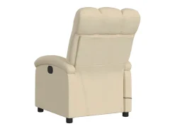Online Poltrona de massagens reclinável tecido cor SHL68060 Creme