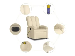 Poltrona de massagens reclinável elétrica tecido SHL586500^ Poltrona