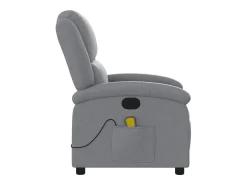 Poltrona de massagens reclinável tecido -claro SHL502354^ Poltrona
