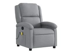 Poltrona de massagens reclinável tecido -claro SHL502354^ Poltrona