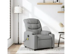 Best Poltrona de massagens reclinável tecido -claro SHL732747 Cinzento