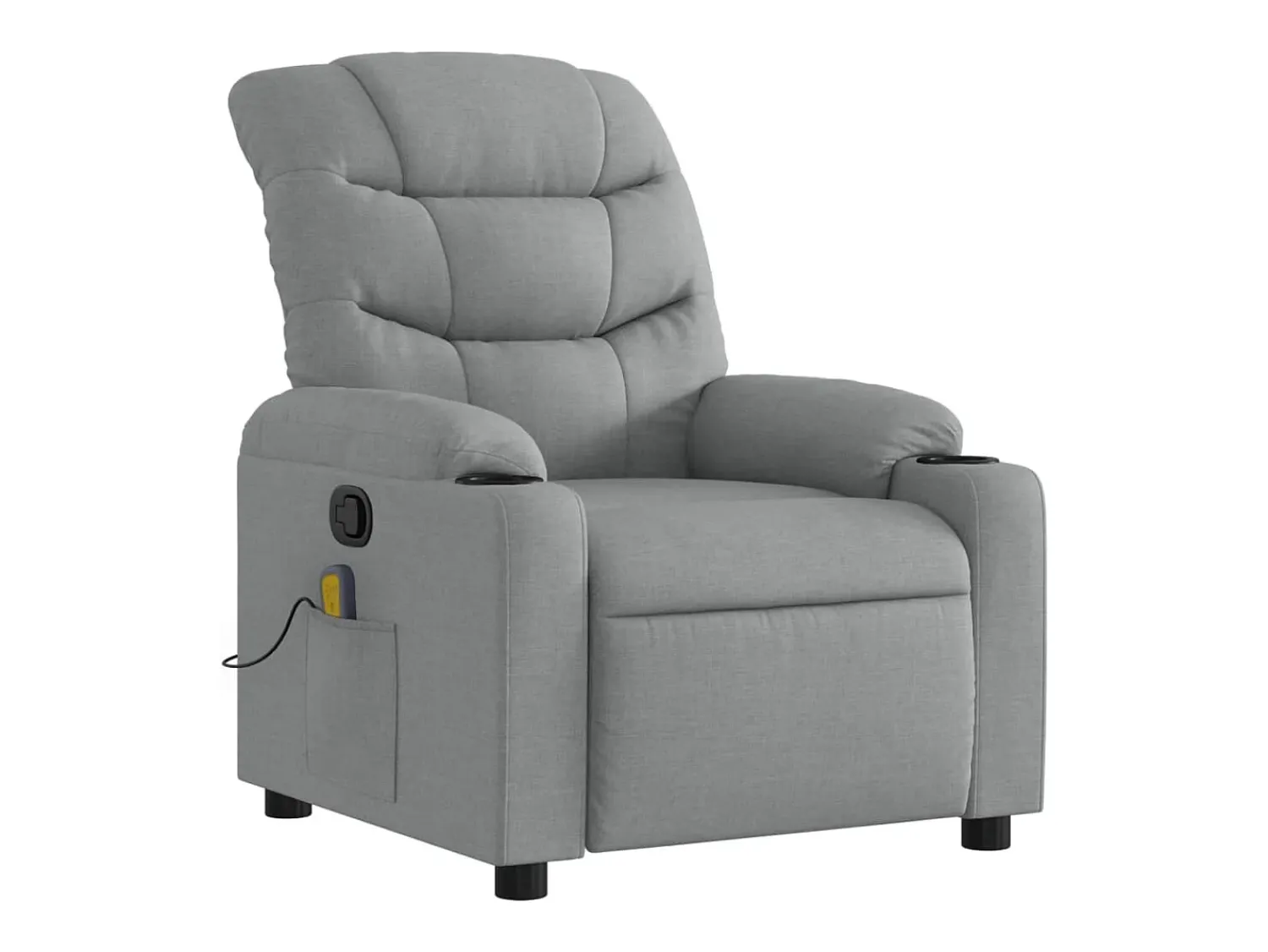 Best Poltrona de massagens reclinável tecido -claro SHL732747 Cinzento