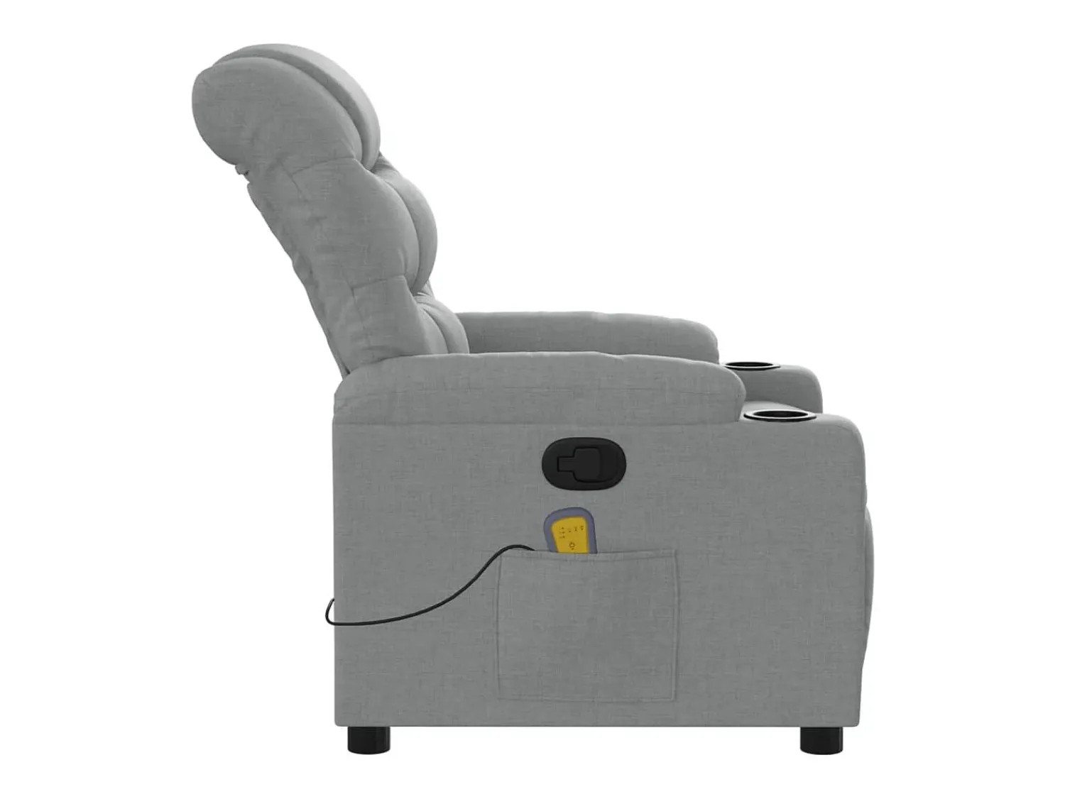 Best Poltrona de massagens reclinável tecido -claro SHL732747 Cinzento