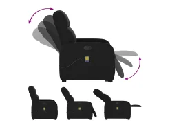 Poltrona* Poltrona de massagens reclinável elevatória tecido SHL427282 Preto