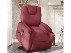 Best Poltrona de massagens reclin. elevatória tecido tinto SHL54335 Vermelho