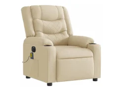 Poltrona de massagens reclinável elétrica tecido SHL477819^ Poltrona