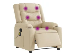 Poltrona de massagens reclinável elétrica tecido SHL477819^ Poltrona