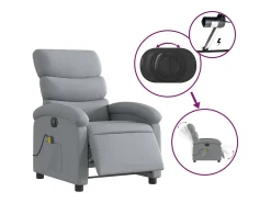 Poltrona* Poltrona de massagens reclinável elétrica tecido -claro SHL926919 Cinzento