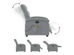 Poltrona* Poltrona de massagens reclinável elétrica tecido -claro SHL926919 Cinzento