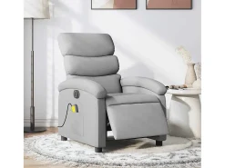 Poltrona* Poltrona de massagens reclinável elétrica tecido -claro SHL926919 Cinzento