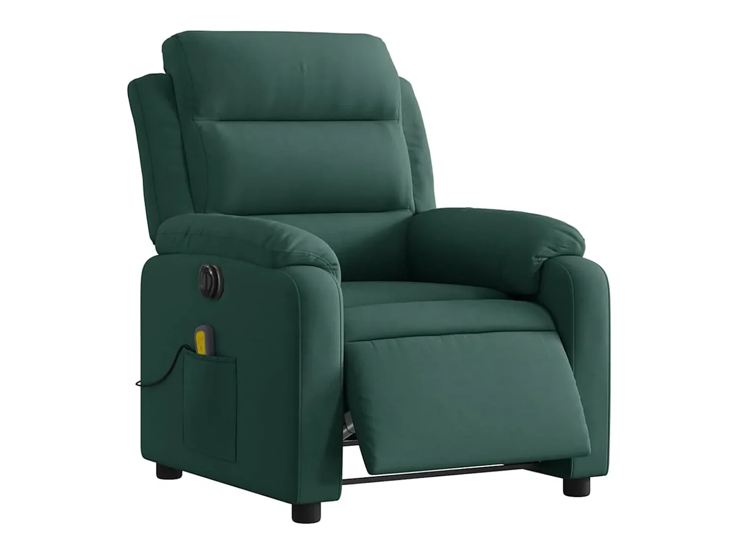 Poltrona| Poltrona de massagens reclinável elétrica veludo verde-escuro SHL716325 Verde pinho