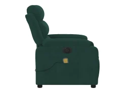 Poltrona| Poltrona de massagens reclinável elétrica veludo verde-escuro SHL716325 Verde pinho