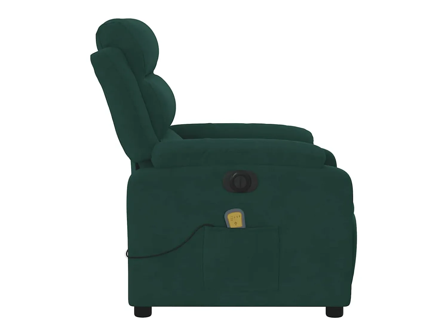 Poltrona| Poltrona de massagens reclinável elétrica veludo verde-escuro SHL716325 Verde pinho