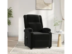 Sale Poltrona de massagens reclinável veludo SHL38838 Preto