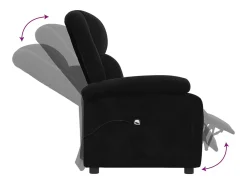 Sale Poltrona de massagens reclinável veludo SHL38838 Preto