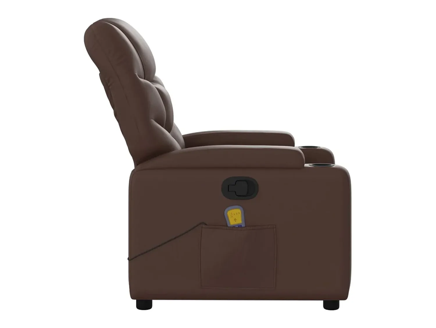 Poltrona| Poltrona de massagens reclinável couro artificial SHL4185 Castanho