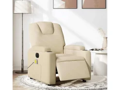 Poltrona| Poltrona de massagens reclinável elétrica tecido SHL344921 Creme