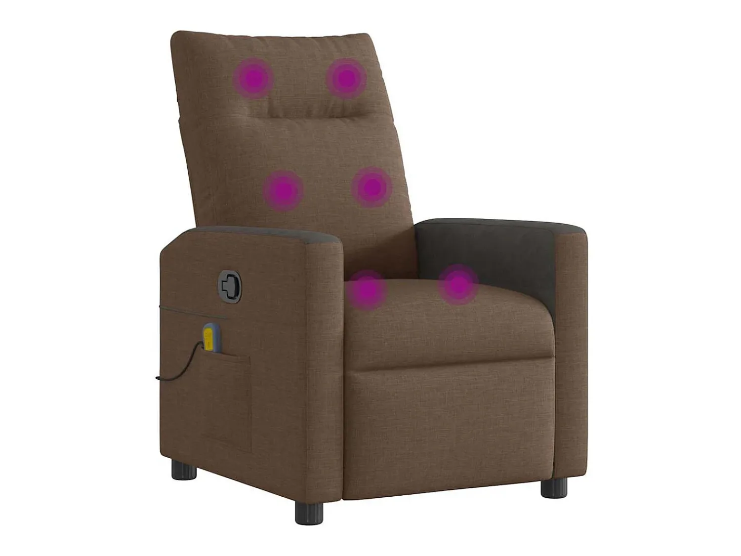 Poltrona| Poltrona de massagens reclinável tecido SHL421141 Castanho