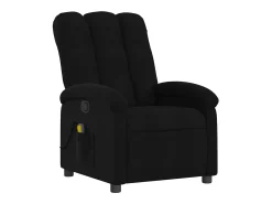 Poltrona|vidaxl Poltrona de massagens reclinável tecido Preto