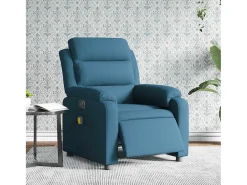 Poltrona* Poltrona de massagens reclinável elétrica veludo SHL81726 Azul