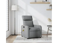 New Poltrona de massagens reclinável tecido -claro SHL708546 Cinzento
