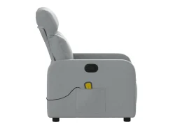 New Poltrona de massagens reclinável tecido -claro SHL708546 Cinzento