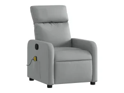 New Poltrona de massagens reclinável tecido -claro SHL708546 Cinzento