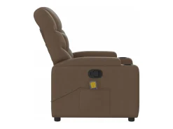 Poltrona|vidaxl Poltrona de massagens reclinável tecido Castanho