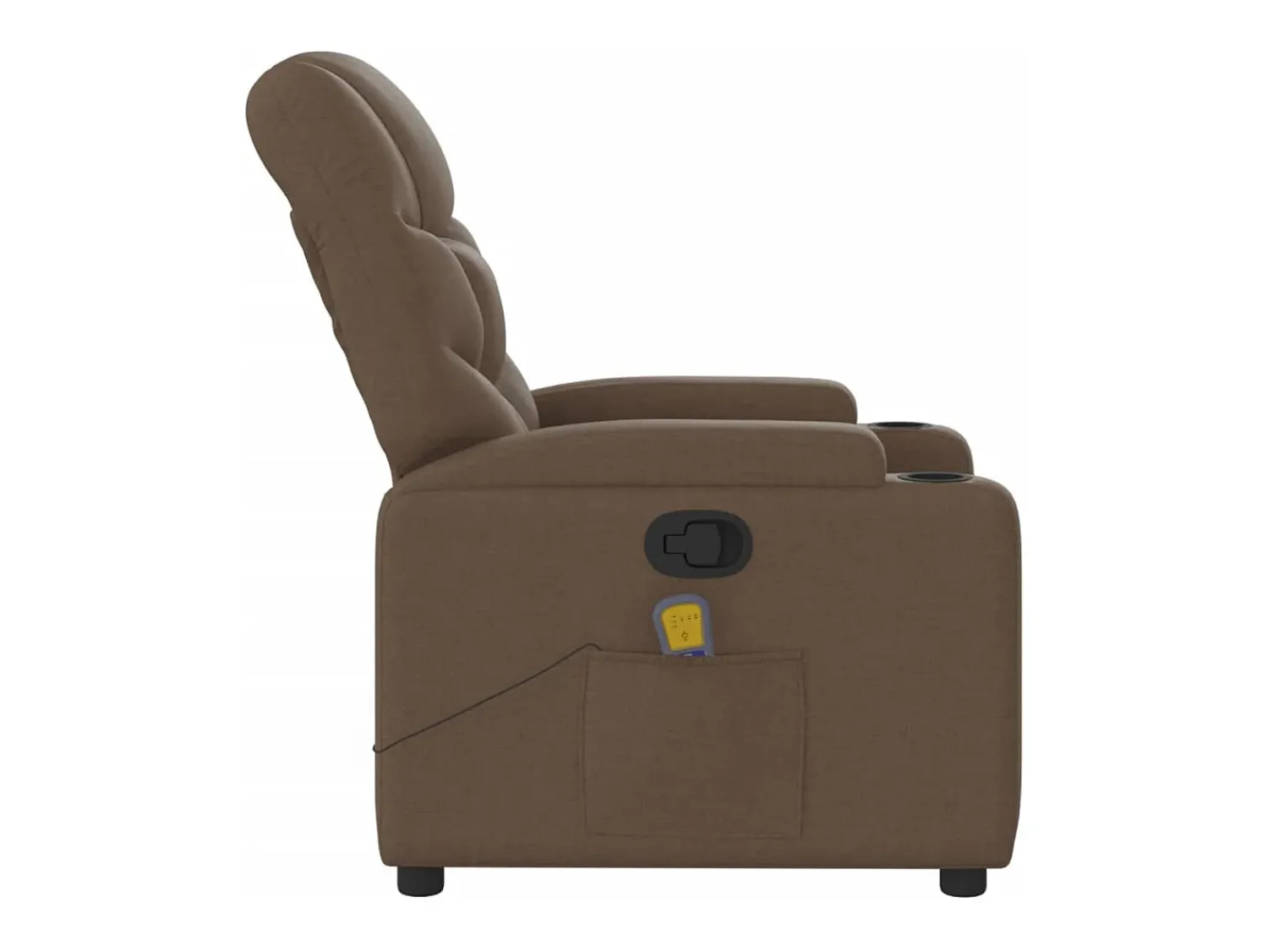 Poltrona|vidaxl Poltrona de massagens reclinável tecido Castanho