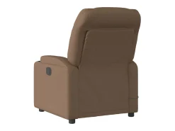 Poltrona|vidaxl Poltrona de massagens reclinável tecido Castanho