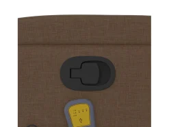 Poltrona|vidaxl Poltrona de massagens reclinável tecido Castanho
