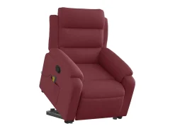 Poltrona de massagens reclin. elevatória tecido tinto PT542921^ Poltrona