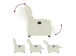 Poltrona| Poltrona de massagens reclinável veludo cor SHL738805 Creme