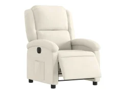 Poltrona| Poltrona de massagens reclinável veludo cor SHL738805 Creme