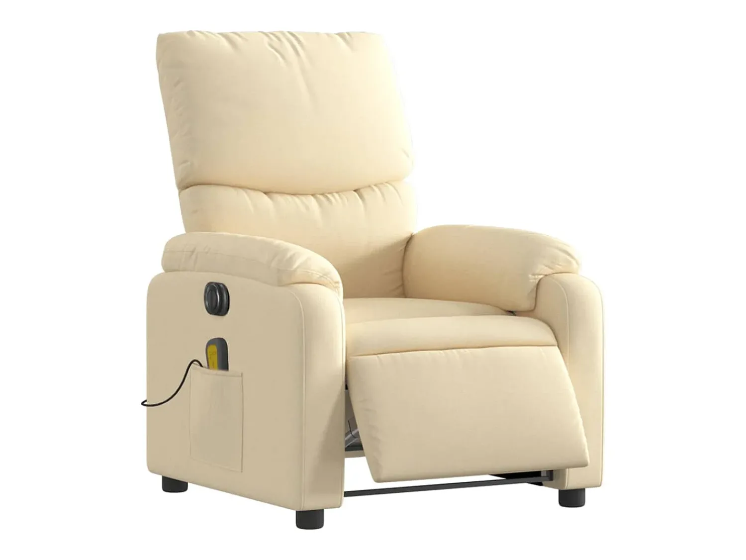 Clearance Poltrona de massagens reclinável elétrica tecido SHL226518 Creme