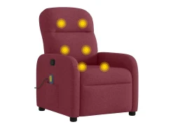 Poltrona de massagens reclinável tecido tinto SHL39008 Vermelho
