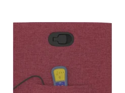 Poltrona de massagens reclinável tecido tinto SHL39008 Vermelho