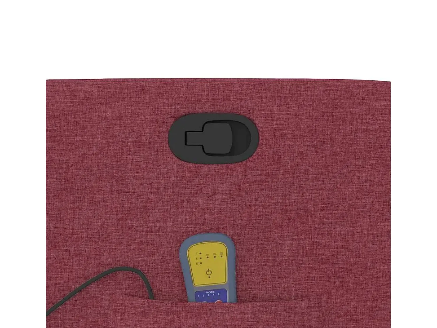 Poltrona de massagens reclinável tecido tinto SHL39008 Vermelho