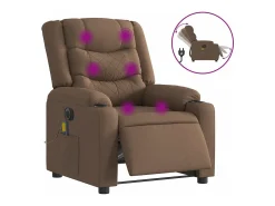 Online Poltrona de massagens reclinável elétrica tecido SHL963908 Castanho