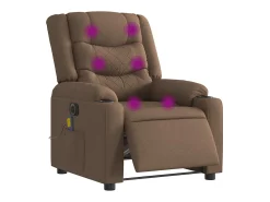 Online Poltrona de massagens reclinável elétrica tecido SHL963908 Castanho
